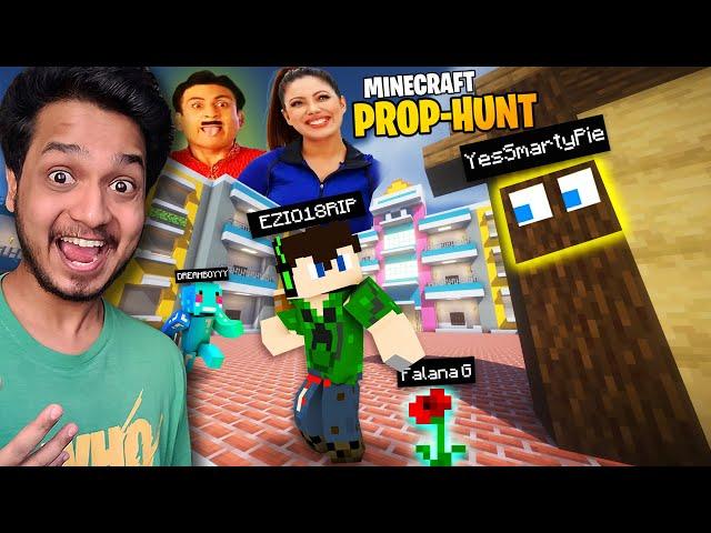 Funniest Prop Hunt in Gokuldham Society Minecraft @YesSmartyPie @DREAMBOYYT Himlands Hide & Seek