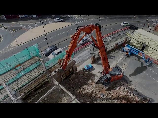 Hitachi ZX350LC 5 high reach demolition excavator on UK debut