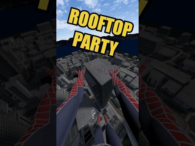 Spider-Man VR ROOFTOP PARTY 2  #vr #virtualreality #spiderman #gaming