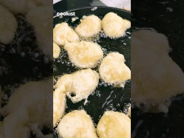 Water, yeast, flour and salt are all you need to make these #fritters!  #shorts #cookistwow