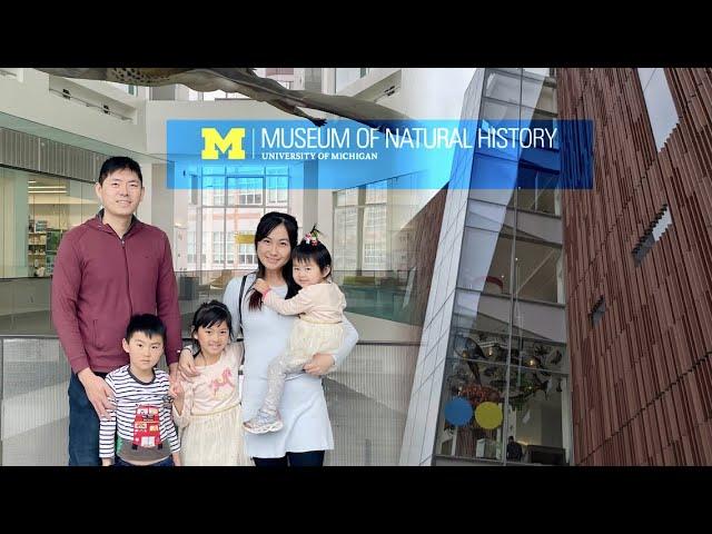 Museum of Natural History (Michigan University) full tour with 3 young kids - family vlog