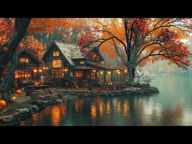 Smooth Jazz for Autumn Serenity  Relaxing Jazz Music by the Lake