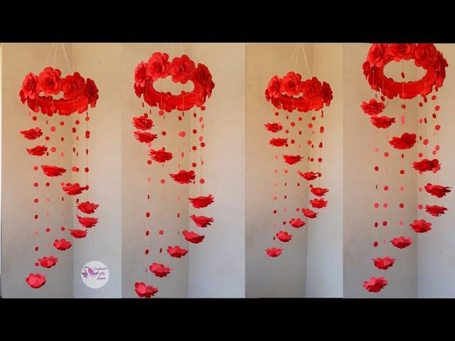 Wind chime tutorial/ DIY Wall decor/ Rose windchime/ Paper rose wallhanging/ Home decor /Paper craft