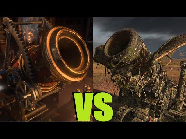 Мортира "Сотрясатель ужаса" vs Королева Бесс: Total War Warhammer 3. тесты юнитов v 3.0.0