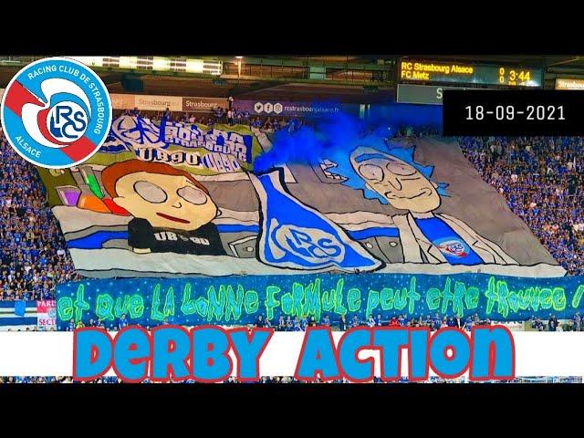 Strasbourg Fans (ultra boys 90) Action on Eastern Derby || Strasbourg vs Metz (18.09.2021)