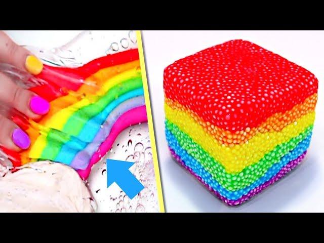 SATISFYING RAINBOW SLIME Recipes! BEST DIY Rainbow Slime!
