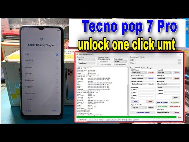 Tecno pop 7 pro frp unlock umt || tecno mobile unlock kese kare umt || tecno mobile pop 7 pro unlock