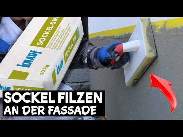 Filzputz: Sockel an der Fassade richtig ausbilden mit Oberputz (inkl. Feuchteschutz)