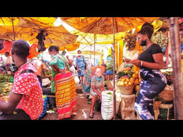 4k Kampala City - NAKASERO MARKET Walking tour African Walk Videos