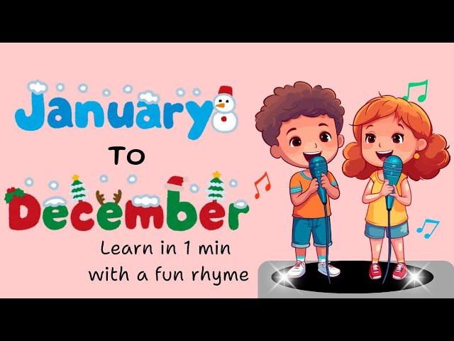 Months of the Year Song। January to December spelling in English - Play based learning