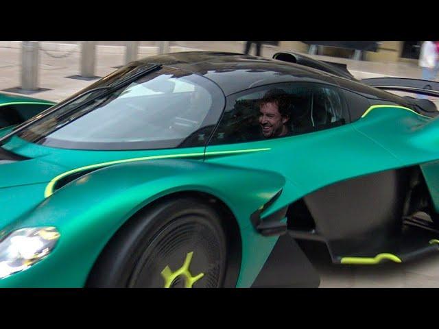 FERNANDO ALONSO Surprise Everyone by Driving his AM Valkyrie Through the Streets of Monaco!!