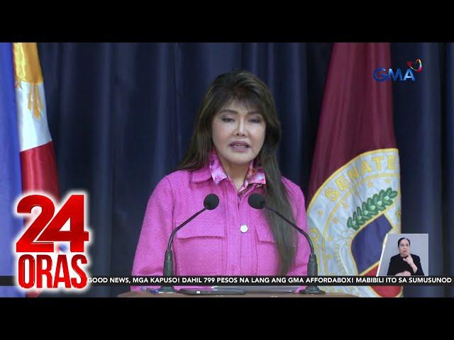 Sen. Imee Marcos, umalis sa admin slate; sasama sa kampanya nila kung imbitado ni PBBM | 24 Oras