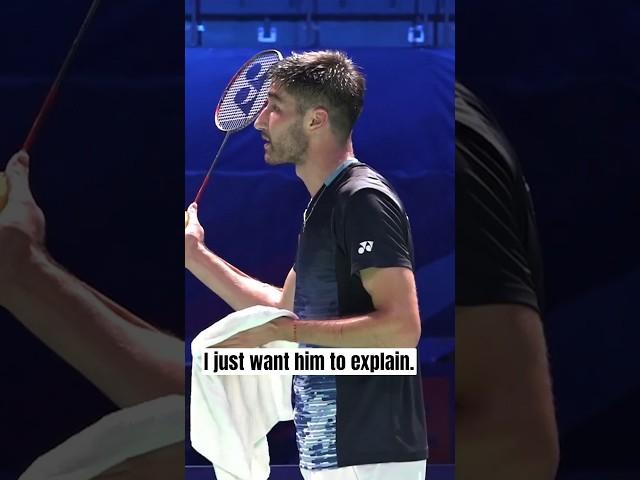 An argument between Viktor Axelsen and Toma Popov. #youtubeshorts #badminton #youtube #sports