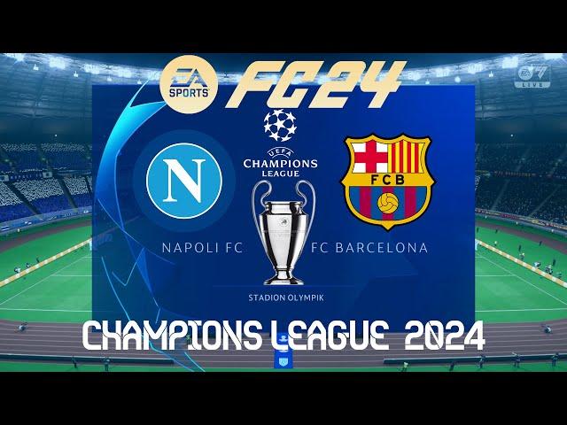 FC 24 Napoli vs Barcelona | Champions League 2024 | PS4 Full Match