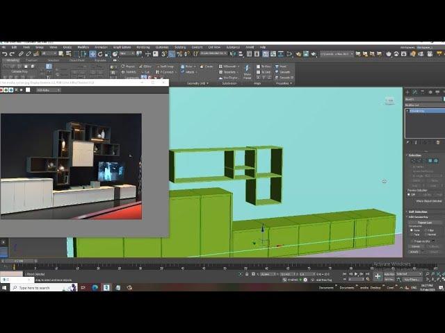 3ds Max Tutorials, How to Model a Wall Unit from Scratch for Beginners.