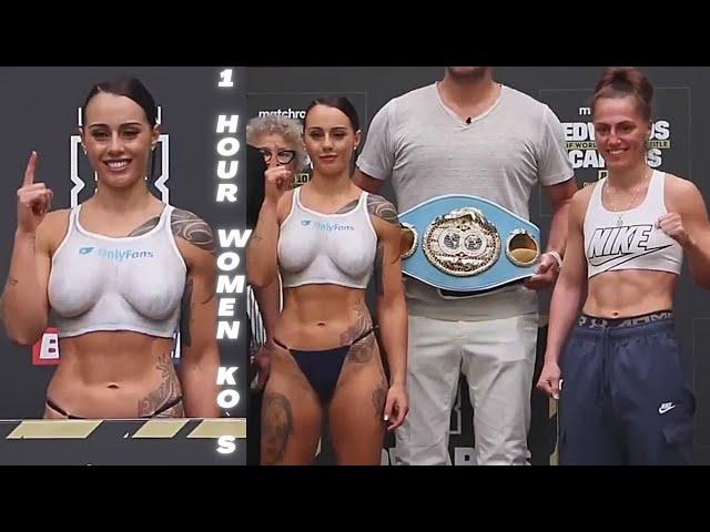 1 Hour Of Brutal Women's Knockouts - Bare Knuckle, MMA, Boxing & Kickboxing