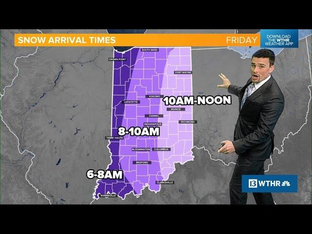 Looking ahead to Friday's snow in central Indiana | Weather Impact Alert