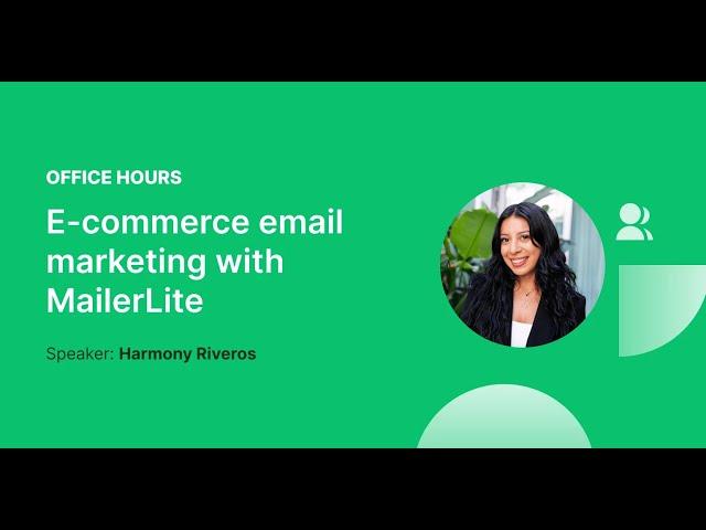 E-Commerce email marketing with MailerLite