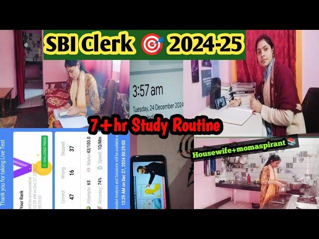 Day-2||SBI Clerk  2024||7+hrs study routine ||Banking Aspirant||Study in sasural 