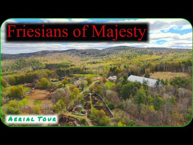 Friesians of Majesty - aerial tour - Townshend, VT - DJI Mavic 2 Zoom drone