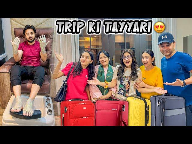 AREEB KA FEMALE SALOON MAI FACIAL KER DEA  | New Trip Ki Packing Hogai 