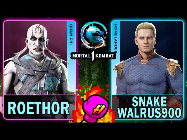 MK1 Roethor (QUAN CHI) VS Snake Walrus900 (HOMELANDER)Mortal Kombat 14K 60ᶠᵖˢ