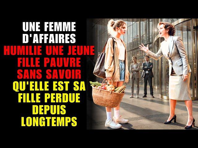 Une Femme D'affaires Humilie Une Jeune Fille Pauvre Sans Savoir Qu'elle Est Sa Fille Perdue Depuis..