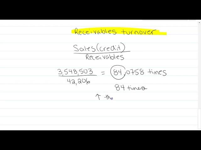 Receivables turnover