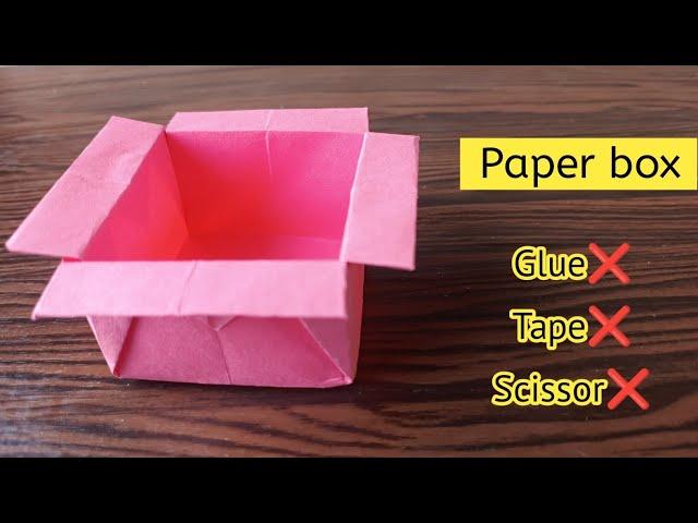 Origami storage box|DIY paper box|Easy origami paper box|How to make paper box without glue