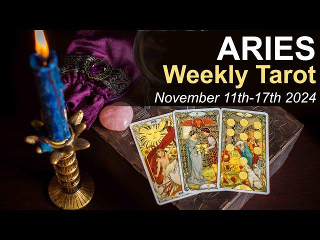 ARIES WEEKLY TAROT READING "A NEW DIRECTION HOLDS POTENTIAL" November 11th to 17th 2024 #weeklytarot