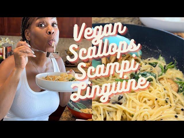 Vegan Scallops Scampi Linguine | My Vegan Kitchen Life | Cooking | Tasting | Foodie Fun 