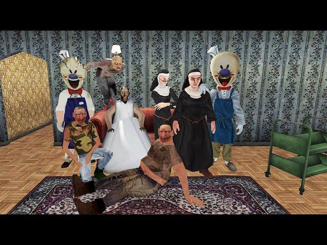 Evil Nun 2 vs Ice Scream 4 vs Granny vs The Twins all 10 parts