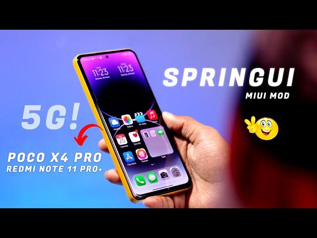 iOS Look : New Spring Ui (MIUI Mod) for Poco X4 Pro / Redmi Note 11 Pro+ Review, 90Fps Gaming