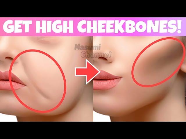 Get High Beautiful CHEEKBONES With Face Exercise & Massage | Lift Up Saggy Cheeks, Jowls | Slim Face