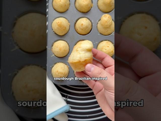 Pão de Queijo-Inspired Sourdough Cheese Bites (full recipe) link to blog post in description