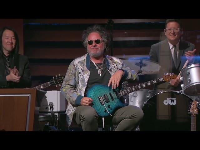 Steve Lukather of Toto appearing on the Jimmy Kimmel show.