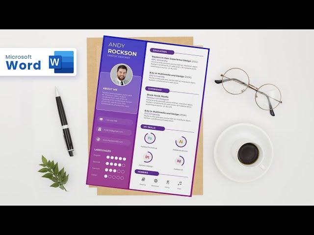 Creative Resume design in Microsoft Word (2020)