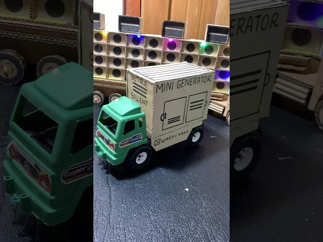 Miniatur truk genset dari kardus #truk #diy #truksoundsystem #trukoleng #mainananak