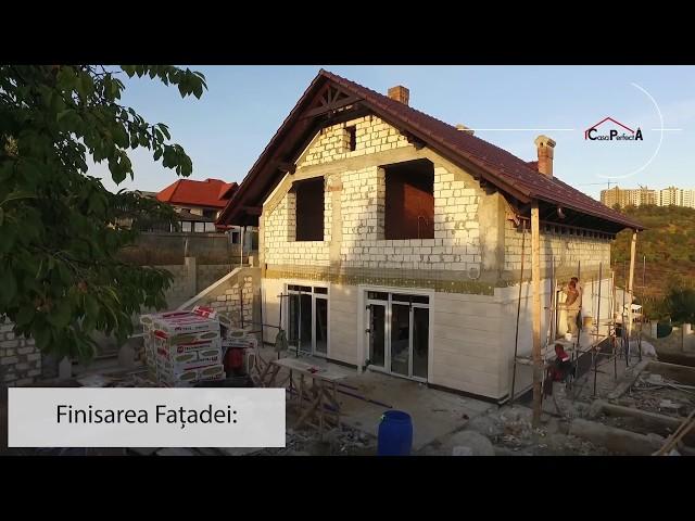 Construcția casei din cotelet in Moldova