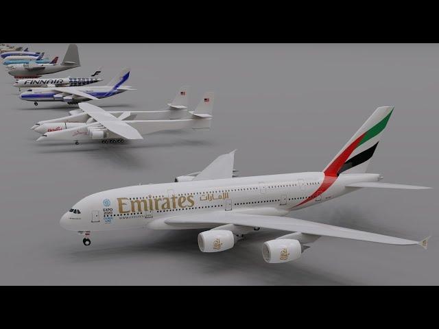 Ultimate PLANE Length Comparison (3D)