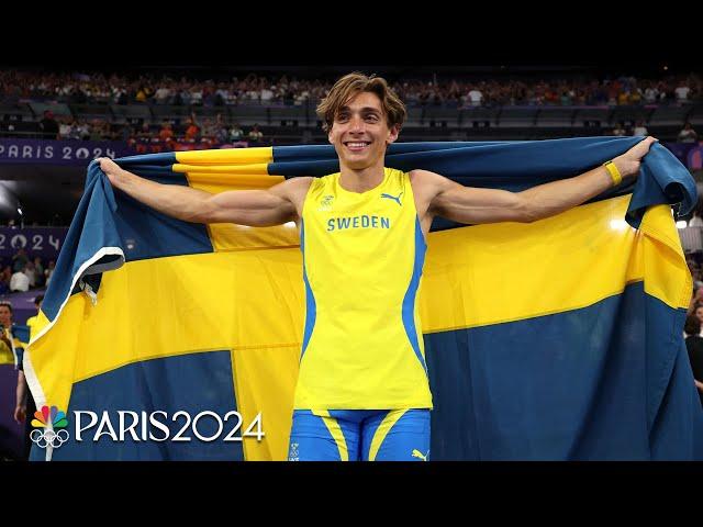 Swedish announcers have ELECTRIC call of Mondo Duplantis' pole vault world record | Paris Olympics