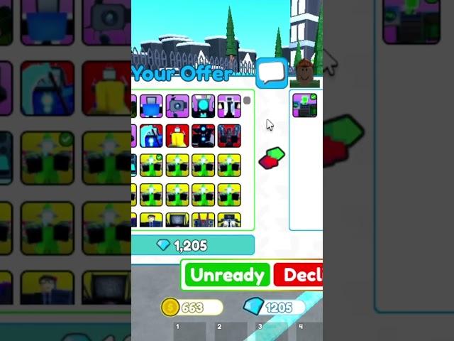 Green Laser Cameraman #toilettowerdefense #trade #trading #new #winorlose