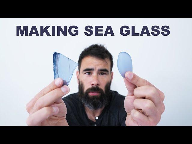 Making SEA GLASS with a rock tumbler