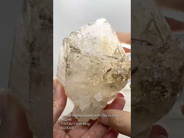 Fenster Window Quartz with Clay Inclusions from Mexico WQ24R