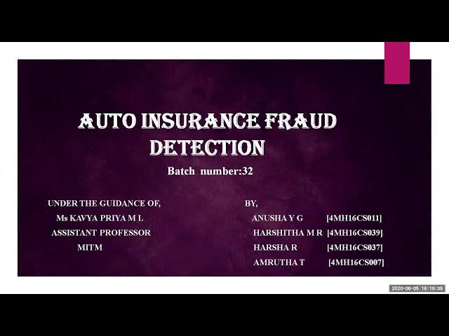 Auto Insurance Fraud Detection