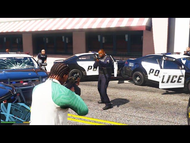 GTA 5 | FIVE STAR CHASE | POLICE FIGHT BY FRANKLIN (RDE 4.0.1)