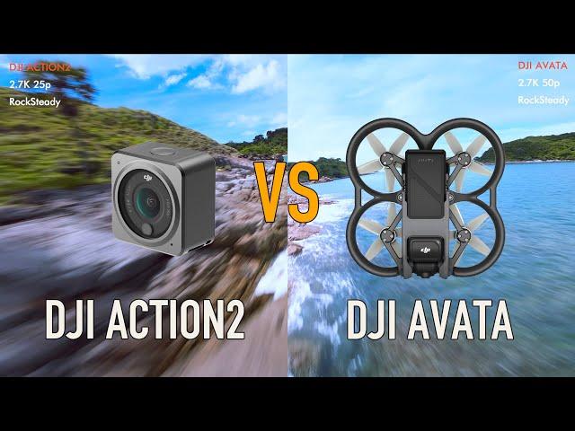 DJI AVATA CAMERA [50p] VS DJI ACTION2 [25p] || ROCKSTEADY FOOTAGE [2.7K] ACTIVE FPV