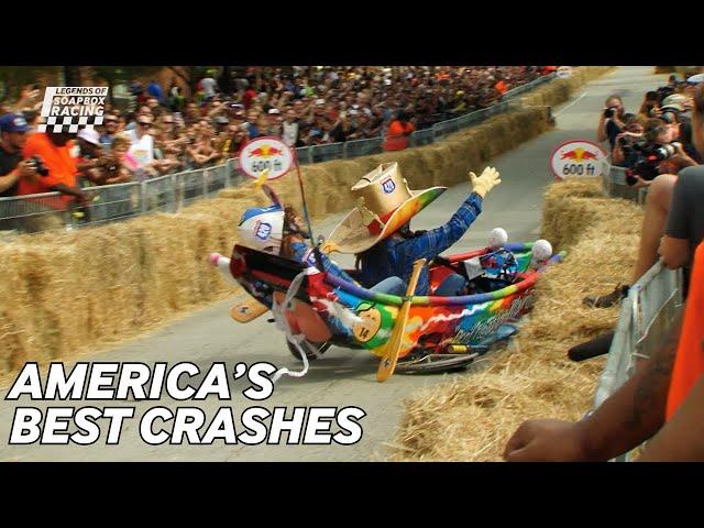 America's BEST CRASHES in HISTORY #redbullsoapboxrace #america #redbull