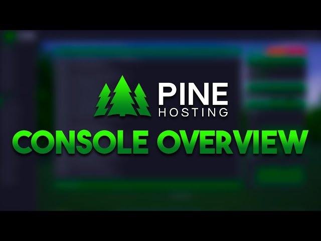 Console Overview | Pine Hosting