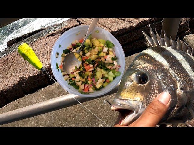 Slip cork Fishing for Sheepshead! (How To Rig!) Catch and Cook!!